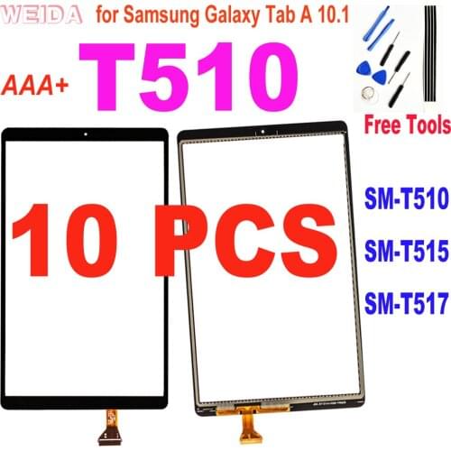 10 PCS AAA+ Touch For 10.1" Samsung Galaxy Tab A 10.1 2019 T510 T515 T517 SM-T510 Touch Screen Digitizer Glass Panel Replacement