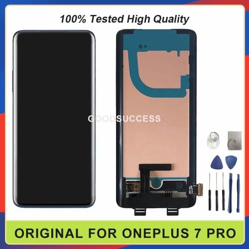 100% Tested New Original For Oneplus 7 Pro LCD Oneplus 7 Display Touch Screen Digitizer Glass Assembly 1+7 Pro Lcds Free Tools
