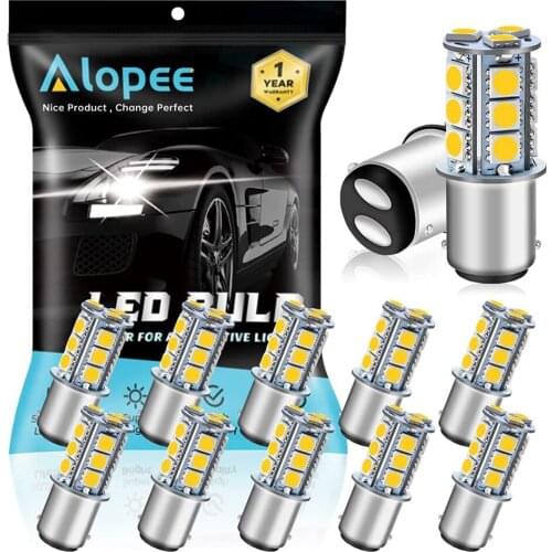 12-Pack BA15D 1142 LED 18 SMD Light 12V-DC Car Interior RV Camper lighting Turn Signal Light Tail BackUp Bulb White / Warm White
