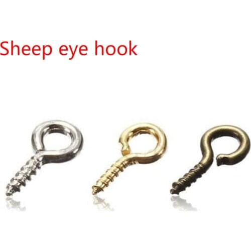 200pcs 8x4mm Small Tiny Mini Eye Pins Eyepins Hooks Eyelets Screw Threaded Gold Clasps Hooks Jewelry Findings For Making DIY