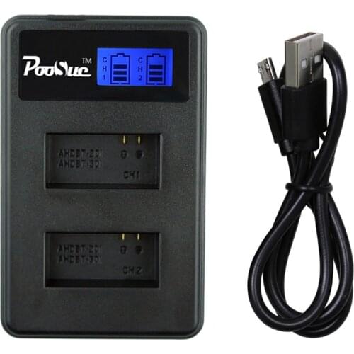 5V USB LCD Dual battery charger for Gopro hero 3/3+ camera battery AHDBT-301 Hero 3 plus bateria AHDBT-302 charger