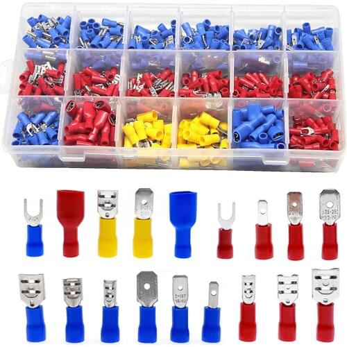 660Pcs Electrical Insulated Male & Female Spade Ring Crimp Butt Terminals Cable Wire Connectors Assortment Kit Waterproof AWG