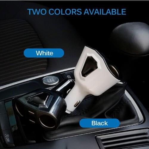 2-Socket Cigarette Lighter Power Adapter DC Outlet Splitter 3.1A 120W Dual USB Car Charger for Phone Tablet