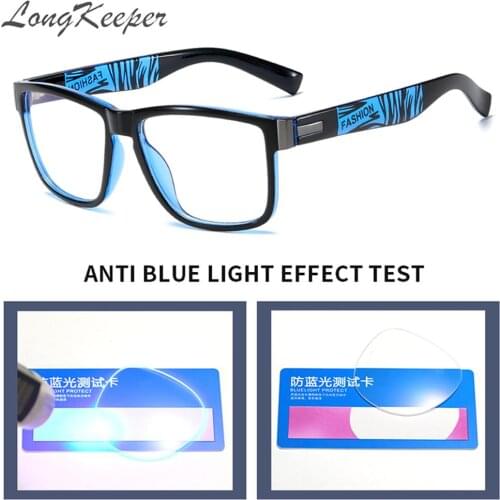 Anti Blue Light Glasses Frame For Men Women Clear Lens Computer Gaming Eyeglasses Fashion Square Eyewear Anti-UV Optical Frame