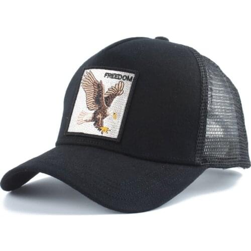 Animals Embroidery Baseball Cap Men Snapback Hip Hop Dad Hats Women Summer Breathable Mesh Sun Cap Gorras Streetwear Bone