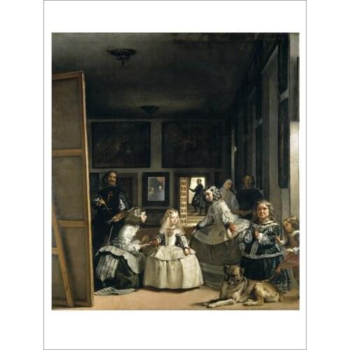 Frameless canvas painting deco art poster European Velazquez Diego Rodriguez de Silva y - The Family of Felipe IV or Las Meninas