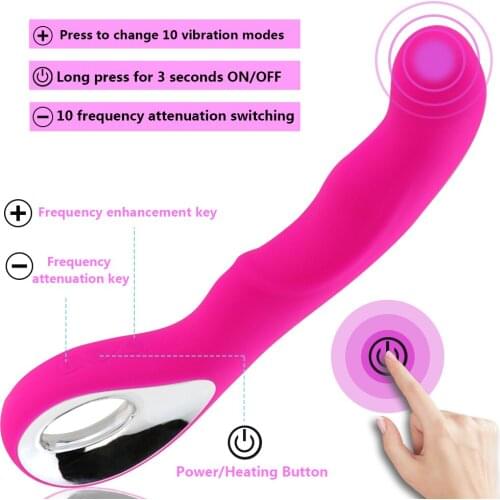 Adult G Spot Vibrator Vagina Stimulator Sex Toys for Women USB Waterproof Dildo Magic Wand Female Masturbation Erotic Toy