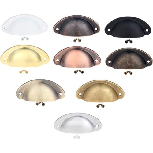 Dophee 1pc 11 color Furniture Konbs Shell Pull Handles Cabinet Door Handle Cupboard Kitchen Drawer