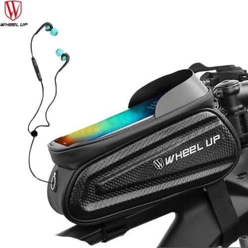 Wheel Up Bicycle Bag Waterproof Touch Screen, Mountain Bike Accessories, Mobile Phone Hard Shell Bag, -7.0 Inch Touch Screen Bag