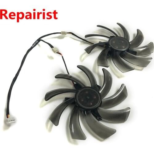 2pcs/set R9 285/270/380 GPU Cooler Graphics Card Fan For GIGABYTE GV-R938WF2OC GV-R9285WF2OC-2GD GV-R927OC-2GD Cooling