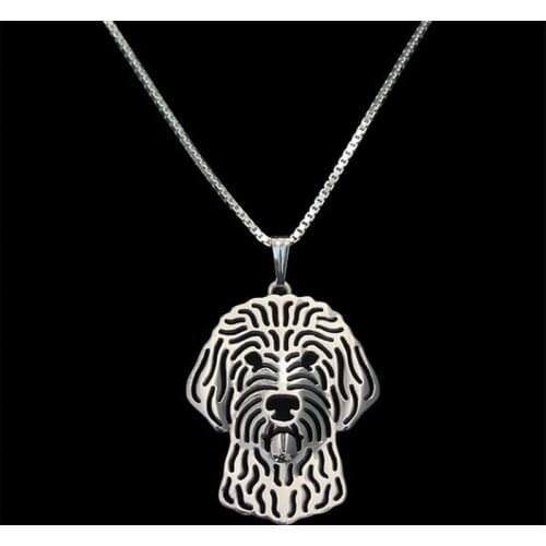 Fashion Womens Metal Goldendoodle Necklaces Lovers' Alloy Pet Shaped Necklaces Drop Shipping