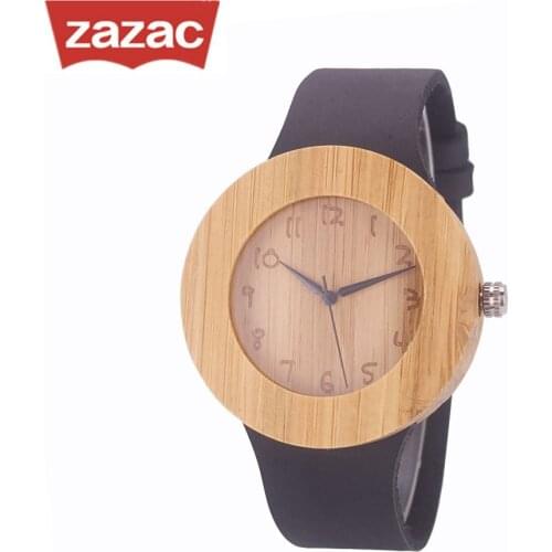 2018 Brand Zazac new Round Vintage Wooden watch Couple Bamboo wood Watch Hot Selling Dropping shipping Wholesale quartz watches
