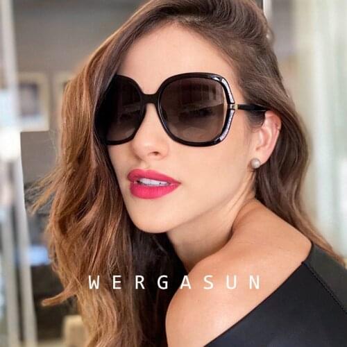 WERGASUN Vintage Square Sunglasses Women Fashion Brand Designer Classic Sun Glasses For Female Oculos De Sol