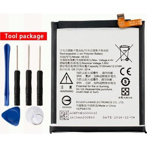 Original HE322 mobile phone battery For Nokia 7 3120mAh