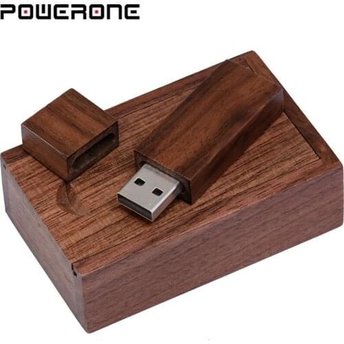 POWERONE free Custom LOGO Wooden memory Stick usb 2.0 usb flash drive pen drive pendrive 4gb 16gb 32gb 64gb U disk wedding gift