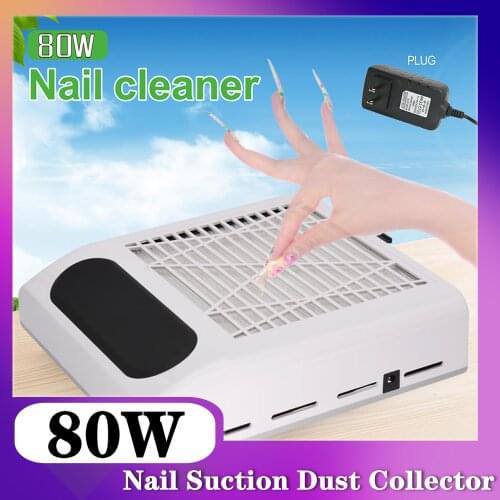 Big Power Vacuum Nail Dust Collector For Manicure Nails Collector With Filter Tools Strong Power UV Gel Polish Dust Fans