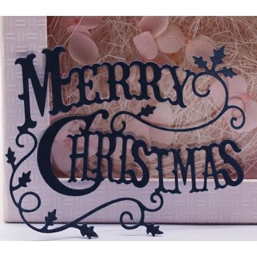 Merry Christmas Metal Cutting Dies Scrapbooking Album Cards Making Decorative Crafts Embossing Stencil Die Cut