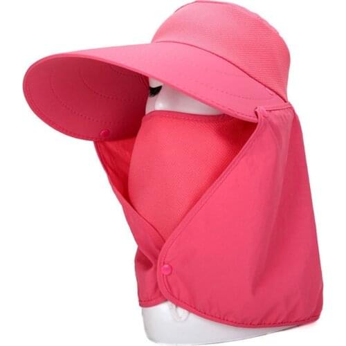 649D Sunhat with Detachable Face Cover in Waterproof Breathable Material Folding Sun Hat for Men/Women Riding