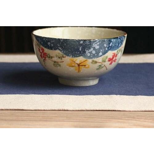 Japanese-style rice bowl, eating bowl, household bowl, underglaze ceramic bowl, Japanese-style rice bowl, single small soup bowl