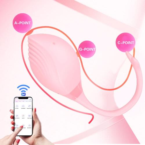 APP Control Vibrating Egg Female Masturbation Device Kegel Ball Vagina Trainer G-spot Vagina Stimulator Pussy Sex Toys for Woman