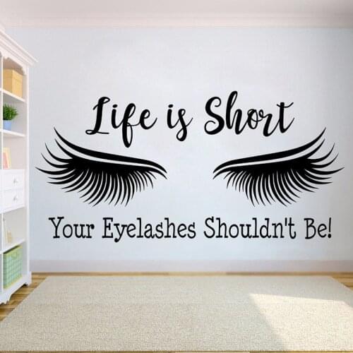 YOYOYU Beatuy Salon Makeups Vinyl Wall Sticker Decal Remove Eyelash extension Bedroom Salon Room Decoration Art Poster ZX521
