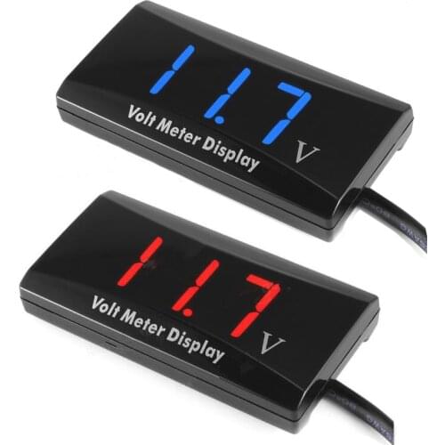 DC 8-16V LED Digital Display Voltmeter Mini Voltage Meter Volt Tester Panel for DC 12V Cars Motorcycles Vehicles HT856