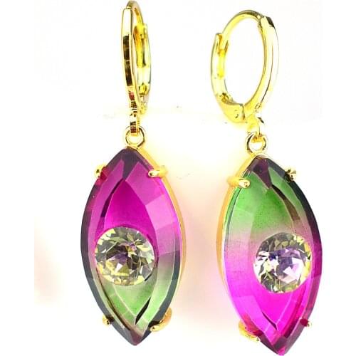 36 Colors Evil Eye Earrings Womens Gold Hoop Earrings High Quality Zircon Glass Evil Eye Womens Earrings Korean Fashion 2021