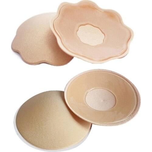Women Self Adhesive Bra Pad Silicone Breast Stickers Reusable Pasties Invisible Tepel Cover Washable Boob Tape Sexy Accessories