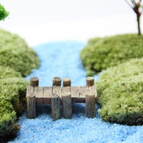 1 pcs Corridor Harbour Yellow Gray Bridge Miniature Fairy Garden Home Houses Decoration Mini Craft Micro Party DIY Decoration