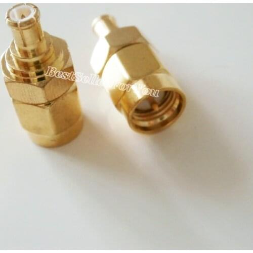 1Pcs Gold Plated SMA Male To MCX Male Connector Plug Straight RF Coax Connector Adapter