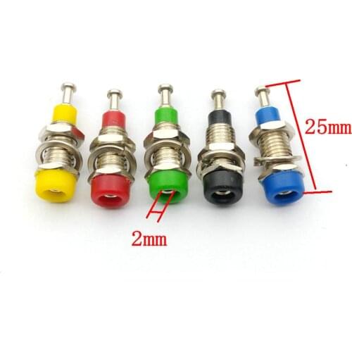 100pcs Copper 2mm Banana Socket for 2.0mm plug Terminals Probes