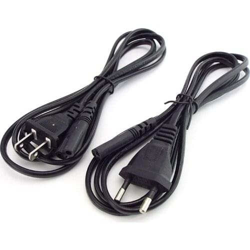 150CM 2 Pin AC Power Supply Cable Cord Lead Wire Power Extension Cord For Desktop Laptop PC Notebook EU US Type