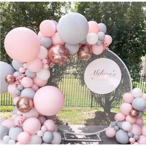 169Pcs/set Balloon Garland Kit, Grey Pink Latex Party Balloon for Wedding Baby Shower Girls Birthday decorations Supplies