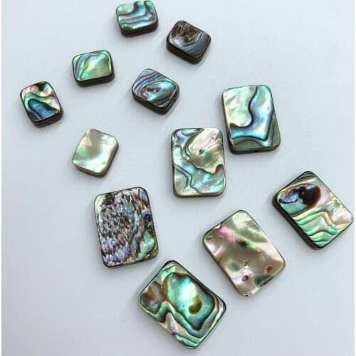 20pcs/lot Abalone Rectangular Loose Beads for DIY Bracelet Necklace Beaded Accessories