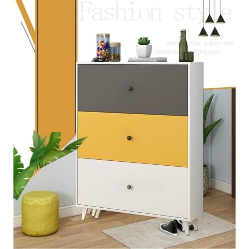 70/80CM Length Three Color Turnover Shoes Cabinet Europe Modern Simple Doorway Shoes Storage Cabinet Organizer Home Furniture