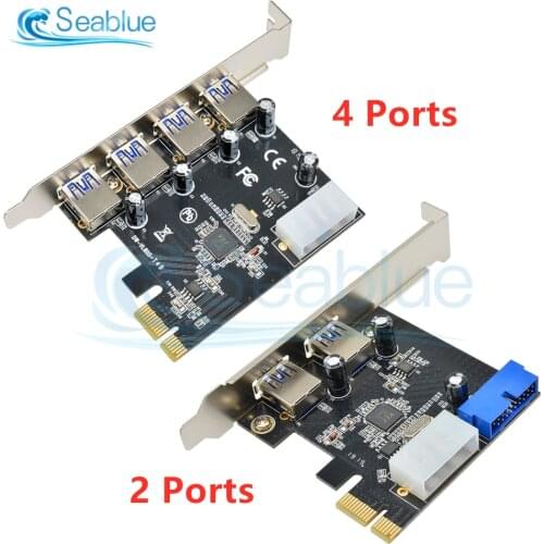 4-Port USB 3.0 PCI-E Expansion Card Adapter PCI-E USB 3.0 HUB Controller Adapter Card W/ 15Pin Power Supply PCI-E Extender Card