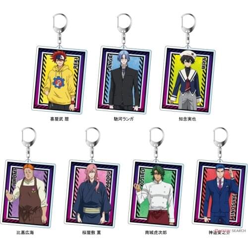 Anime SK8 the Infinity SK EIGHT SHADOW Cherry Blossom MIYA Shindo Ainosuke Square Pendant Keychain Acrylic Keyring Cosplay Toy