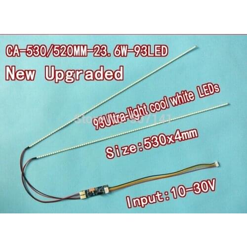 Free shipping 5pcs 23.6'' W 530mm Adjustable brightness led backlight strip kit,Update 23.6inch-wide LCD CCFL to LED backlight