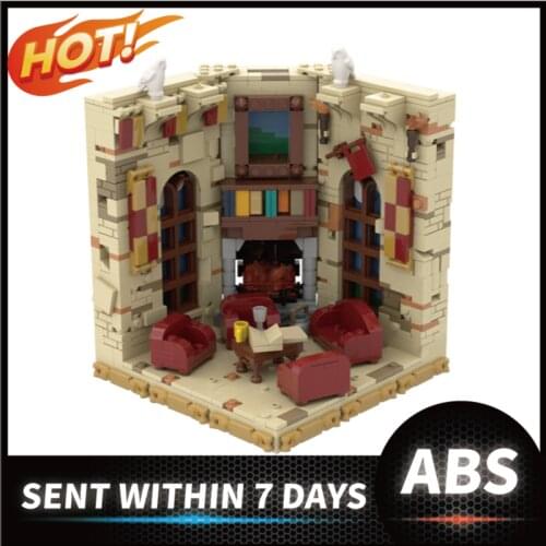 Diy Magic Castle Common Room Bookend Display Stand Collection From Movie Creative Street View MOC Architecture Toys Kids Gifts