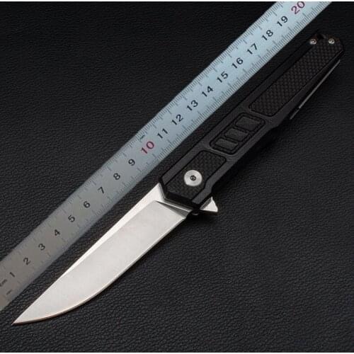 Freewolf 2 Handle Colors Ball Bearing Flipper Folding Knife D2 Satin Blade EDC Pocket Knives