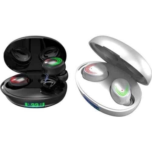 K1 Wireless Earphones Lossless Stereo Sound Digital Display Mini Bluetooth 5.0 Headphones Shock-proof Waterproof for Outdoor