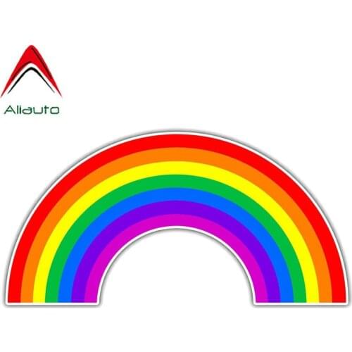 Aliauto Creative Car Sticker Rainbow Lesbian Gay Decor Decal Cover Scratches for Wrangler Mercedes Toyota Ford Focus,15cm*8cm
