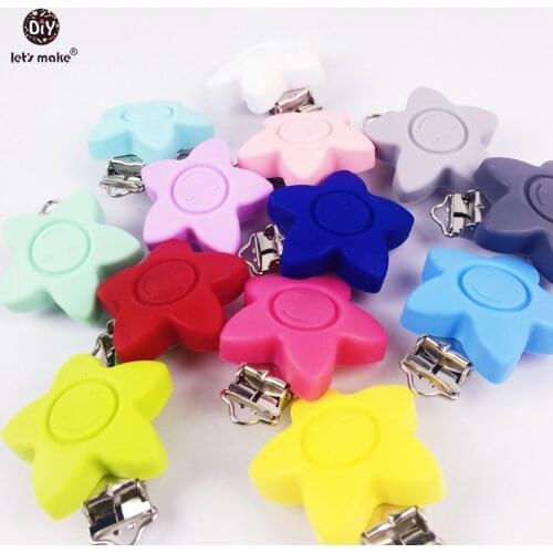 Lets make baby teether Pacifier Silicone Sun Clip Ecofriendly DIY Crafts 20pc Accessories Clip Adapters silicone teether
