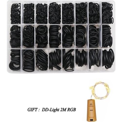 1200PCS/Box Rubber O-Ring NBR Thickness 1/1.5MM Washer Gasket Sealing O Ring Waterproof Black Rubber With DD Light RGB Lamp