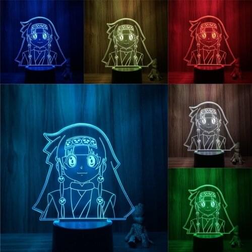 Lover 3D Nightlight Anime Aruka Zorudikku Cute Hunter X Hunter Figure 7 Colors Touch Optical Illusion Lamp Gift Room Decor Light