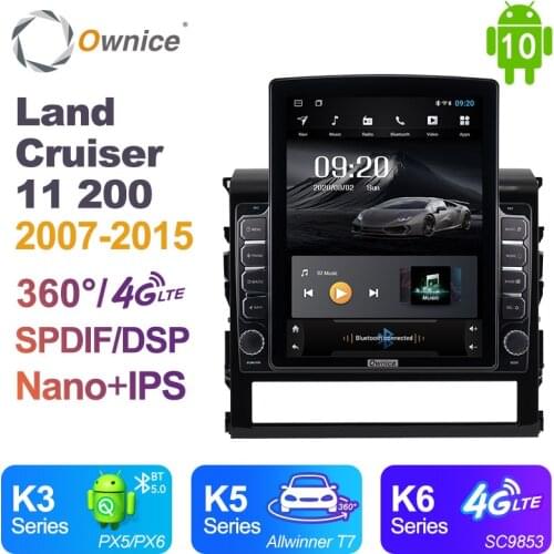 Ownice Android 10.0 Car Radio for Toyota Land Cruiser 11 200 2007 - 2015 GPS 2 Din Auto Audio System Stereo Player 4G LTE