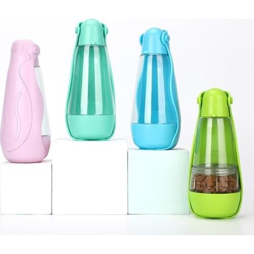 Portable Dog Food Water Bottle Traveling/Walking Foldable Bottle Food Bowl Drinking/Eating Outdoor Dispenser for Pet Puppy Cats