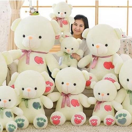 1pc 45-90cm High Quality Toy Cartoon Love Teddy Bear Plush Toys Stuffed Plush Animals Cute Bear Doll Birthday Gift For Kids