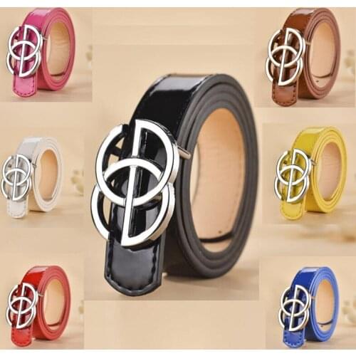 New Childrens Belts Fashion Leisure Designer Metal Buckle Childrens Belt Student Performance Dress Belt Jeans Women Waistband