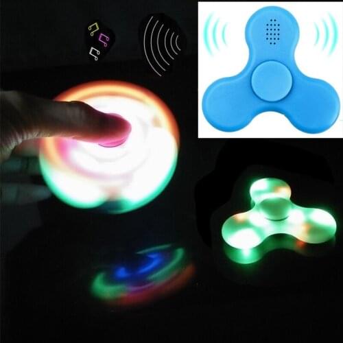 LED Bluetooth Speaker Fidget Spinner EDC ABS Bearing Bluetooth Connect Make a Music For Autism ADHD Anxiety Stress